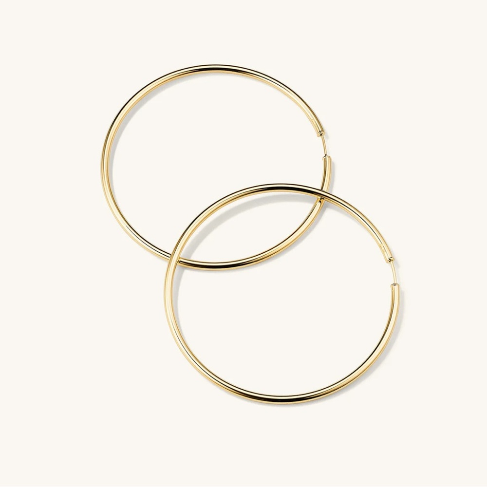 Mejuri Oversized Thin hoops 14k gold